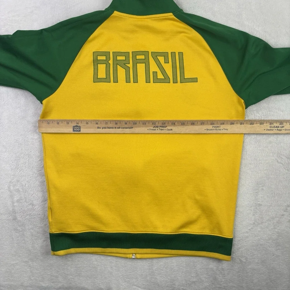 Nike Brasil Soccer Futbol Full Zip Long Sleeve Track Jacket Men's M